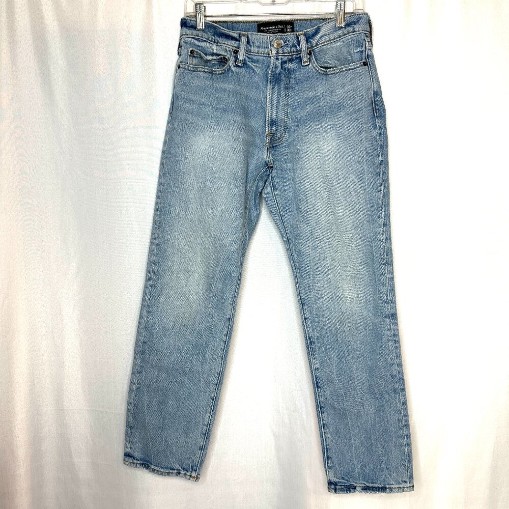 Abercrombie Fitch Mens Blue Jeans 90s Straight 30x30 Y2K Preppy‎ Streetwear